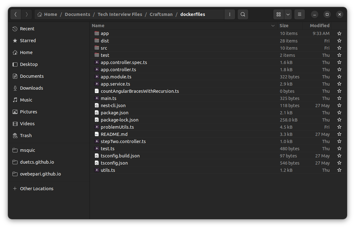 Craftmen's docker artifacts